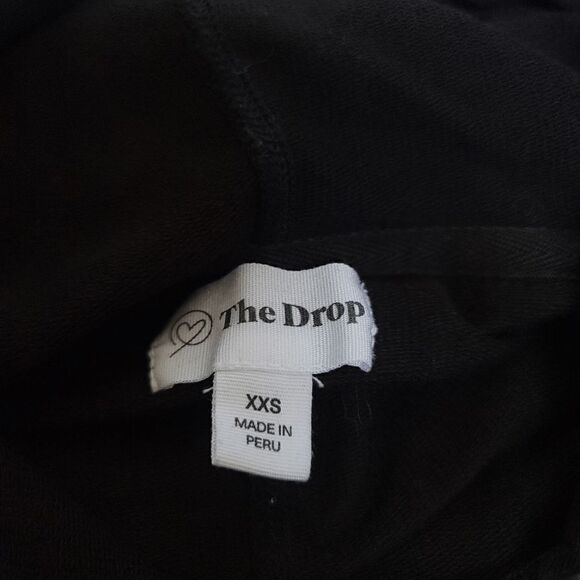 The Drop black hooded  mini sweater dress size XXS over size - Picture 9 of 9